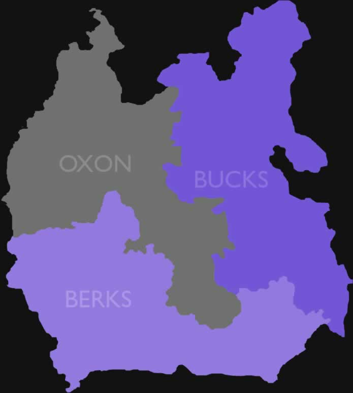Berks-Oxon-limo-hire-map
