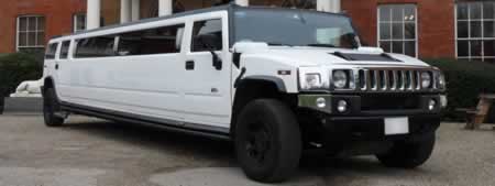 white Hummer H2 limo hire