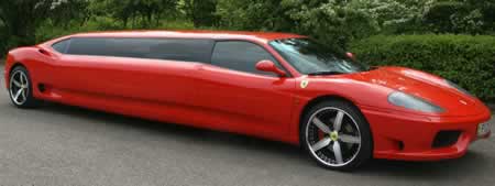 red Ferrari limo