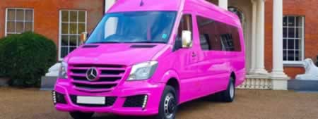 Pink party bus
